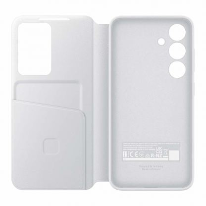 Samsung S-View Wallet Cover EF-ZS921CWEGWW - оригинален калъф, през който виждате информация от дисплея за Samsung Galaxy S24 (бял) 5