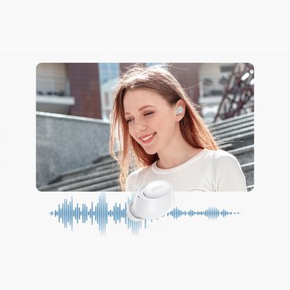 QCY T27 TWS Wireless Earbuds - безжични блутут слушалки за мобилни устройства (бял) 10