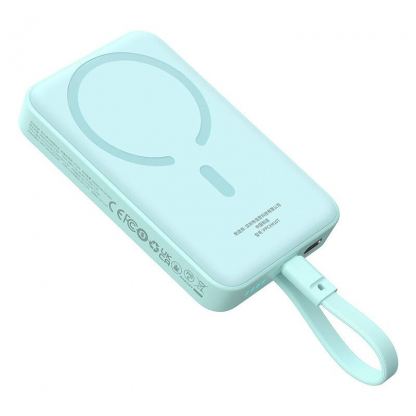 Baseus Magnetic Mini Wireless Charging Power Bank 10000 mAh 30W (P1002210B333) - преносима външна батерия с USB-C порт и безжично зареждане с MagSafe (син)  7