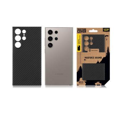 Tactical MagForce Aramid Case - кевларен кейс с MagSafe за Samsung Galaxy S24 Ultra (черен)  3