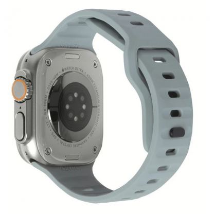 Mobile Origin Silicone Strap - силиконова каишка за Apple Watch 42мм, 44мм, 45мм, 46мм, Ultra 49мм (светлосив)  2