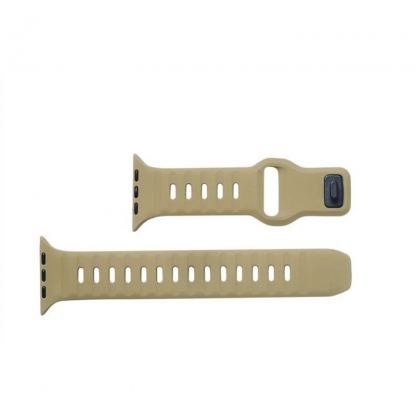 Mobile Origin Silicone Strap - силиконова каишка за Apple Watch 42мм, 44мм, 45мм, 46мм, Ultra 49мм (кафяв)  3