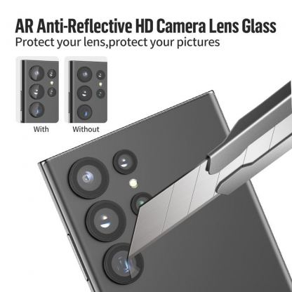 Blueo Camera Lens Protector - предпазни стъклени лещи за камерата на Samsung Galaxy S24 Ultra (черен)  4