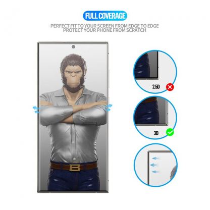 Blueo Full Glue UV Tempered - стъклено защитно покритие с течно лепило и UV лампа за дисплея на Samsung Galaxy S24 Ultra (прозрачен) 4