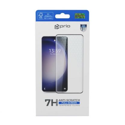 Prio 3D Anti-Scratch Full Screen Tempered Glass - калено стъклено защитно покритие за дисплея на Samsung Galaxy S24 Ultra (черен-прозрачен) 3