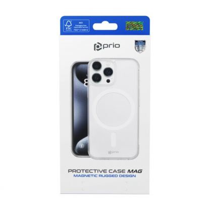 Prio Protective Hybrid Mag Cover - хибриден кейс с най-висока степен на защита с MagSafe за Samsung Galaxy S24 Ultra (прозрачен) 3