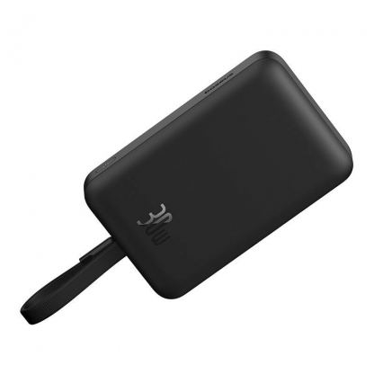 Baseus Magnetic Mini Wireless Charging Power Bank 10000 mAh 30W (P1002210B113) - преносима външна батерия вграден USB-C кабел, USB-C порт и безжично зареждане с MagSafe (черен)  7
