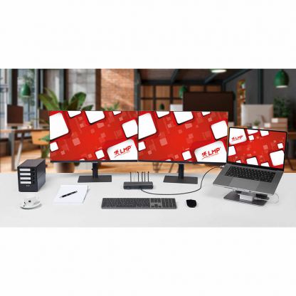 LMP USB-C ThunderDock - мултифункционален хъб за свързване на допълнителна периферия за компютри с USB-C (тъмносив) 4