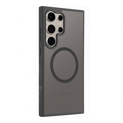 Tactical MagForce Hyperstealth Cover - хибриден удароустойчив кейс с MagSafe за Samsung Galaxy S24 Ultra (черен) 2