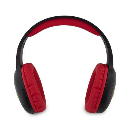 Hello Kitty Bicolor Kitty Metal Head Logo Bluetooth Headphones - безжични блутут слушалки с микрофон за мобилни устройства (черен) 3