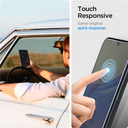 Spigen Tempered Glass GLAS.tR Slim 2 Pack - 2 броя стъклени защитни покрития за дисплея на Samsung Galaxy A25 5G, Galaxy A15, Galaxy A15 5G (прозрачен) 6