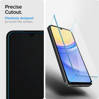 Spigen Tempered Glass GLAS.tR Slim 2 Pack - 2 броя стъклени защитни покрития за дисплея на Samsung Galaxy A25 5G, Galaxy A15, Galaxy A15 5G (прозрачен) 7