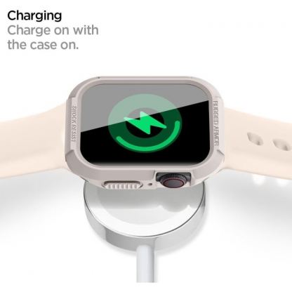 Spigen Rugged Armor Case - хибриден кейс с висока степен на защита за Apple Watch 44мм, 45мм (бежов) 8