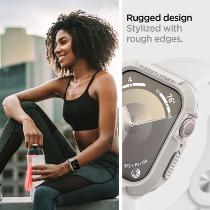Spigen Rugged Armor Case - хибриден кейс с висока степен на защита за Apple Watch 44мм, 45мм (бежов) 11
