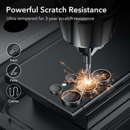 ESR Tempered Glass Camera Lens Protector - предпазни стъклени лещи за камерата на Samsung Galaxy S24 Ultra (черен) 5