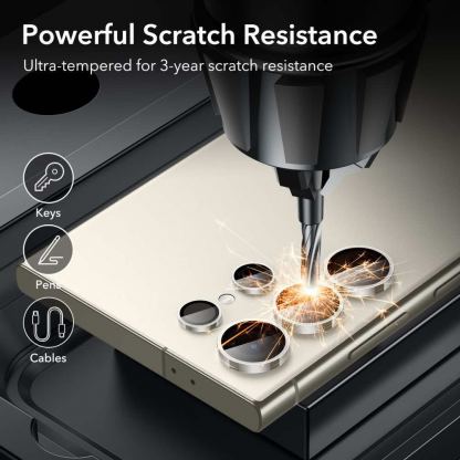 ESR Tempered Glass Camera Lens Protector - предпазни стъклени лещи за камерата на Samsung Galaxy S24 Ultra (прозрачен) 5