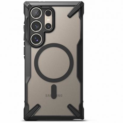 Ringke Fusion X Magnetic Case - хибриден кейс с висока степен на защита с MagSafe за Samsung Galaxy S24 Ulta (черен-мат)  3