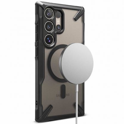 Ringke Fusion X Magnetic Case - хибриден кейс с висока степен на защита с MagSafe за Samsung Galaxy S24 Ulta (черен-мат)  4
