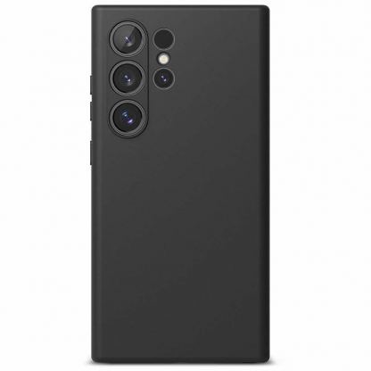 Ringke Liquid Silicone Magnetic Case - силиконов (TPU) калъф с MagSafe за Samsung Galaxy S24 Ultra (черен) 3