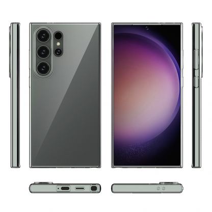 Ultra Clear TPU Cover - силиконов (TPU) калъф за Samsung Galaxy S24 Ultra (прозрачен)  3