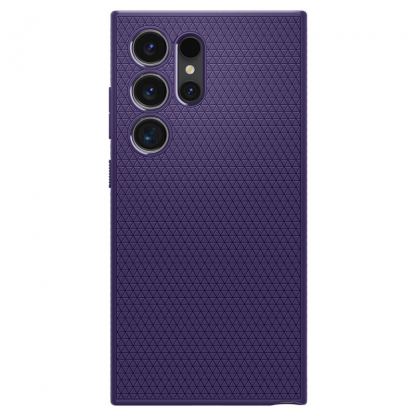 Spigen Liquid Air Case - силиконов (TPU) калъф с висока степен на защита за Samsung Galaxy S24 Ultra (лилав) 2