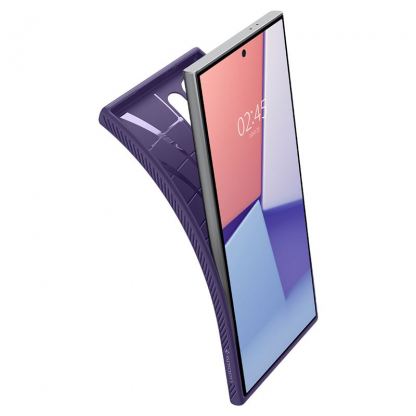 Spigen Liquid Air Case - силиконов (TPU) калъф с висока степен на защита за Samsung Galaxy S24 Ultra (лилав) 7