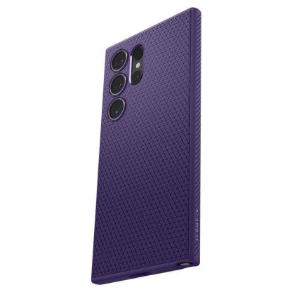 Spigen Liquid Air Case - силиконов (TPU) калъф с висока степен на защита за Samsung Galaxy S24 Ultra (лилав) 8