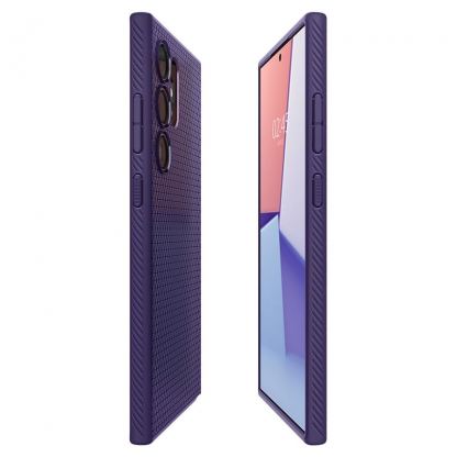 Spigen Liquid Air Case - силиконов (TPU) калъф с висока степен на защита за Samsung Galaxy S24 Ultra (лилав) 10