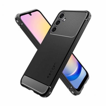 Spigen Rugged Armor Case - тънък качествен силиконов (TPU) калъф за Samsung Galaxy A25 5G (черен) 4