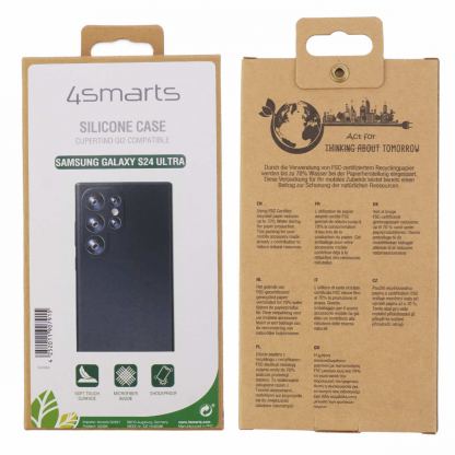 4smarts Cupertino Silicone Qi2 Case - силиконов (TPU) калъф с MagSafe за Samsung Galaxy S24 Ultra (черен) 6