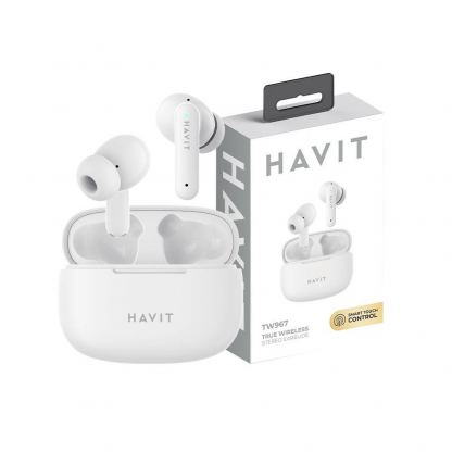 Havit TWS TW967 Earphones - безжични блутут слушалки с кейс за мобилни устройства (бял) 6