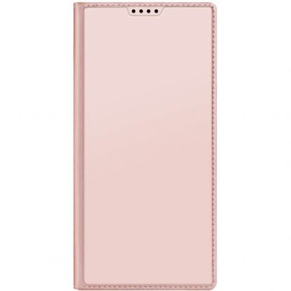 Dux Ducis Skin Pro Case - кожен калъф с поставка и отделение за кр. карти за Samsung Galaxy S24 Ultra (розов) 10