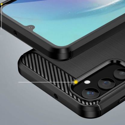 Tech-Protect Carbon Flexible TPU Case - тънък силиконов (TPU) калъф за Samsung Galaxy A05s (черен) 5
