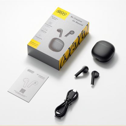 QCY AilyBuds Lite T29 TWS Wireless Earbuds - безжични блутут слушалки за мобилни устройства (черен)  2