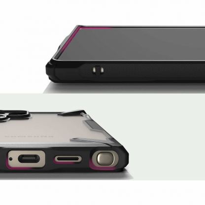 Ringke Fusion-X Case - хибриден удароустойчив кейс за Samsung Galaxy S24 Ultra (черен-прозрачен) 3