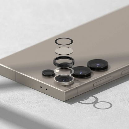 Ringke Camera Lens Frame Glass - предпазни стъклени лещи за камерата на Samsung Galaxy S24 Ultra (черен) 2