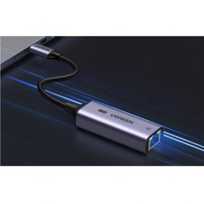 Ugreen USB-C with Ethernet Adapter 2.5Gb/s - адаптер USB-C към Ethernet за компютри с USB-C порт (тъмносив) 2