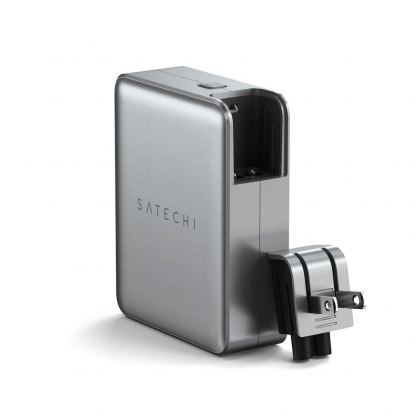 Satechi 145W USB-C PD GaN Travel Charger - захранване за ел. мрежа с технология за бързо зареждане и 4xUSB-C PD изхода (сив) 3