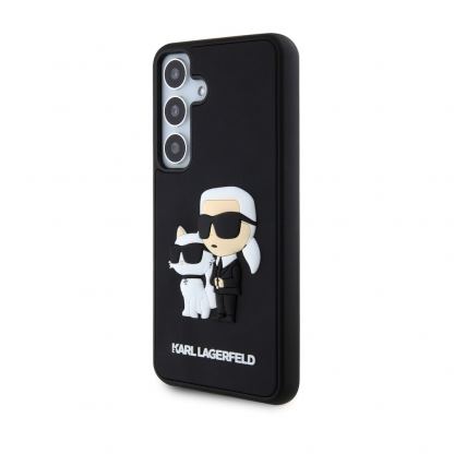Karl Lagerfeld Karl and Choupette 3D Case - хибриден удароустойчив кейс за Samsung Galaxy S24 (черен) 2
