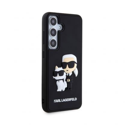 Karl Lagerfeld Karl and Choupette 3D Case - хибриден удароустойчив кейс за Samsung Galaxy S24 (черен) 4