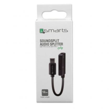 4smarts SoundSplit USB-C Male to 2xUSB-C Passive Female Audio Adapter - пасивен USB-C адаптер с 2xUSB-C изхода за устройства с USB-C порт (черен) 3