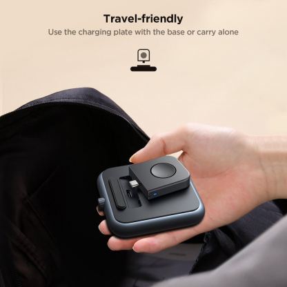 Joyroom Apple Watch Wireless Charger - преносима поставка (пад) за зареждане на Apple Watch (черен) 12