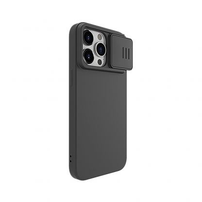 Nillkin CamShield Silky Magnetic Silicone Case - силиконов (TPU) калъф с MagSafe за iPhone 15 Pro (черен) 5