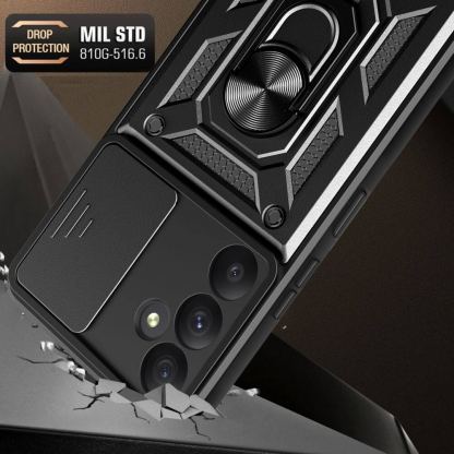 Tech-Protect CamShield Pro Hard Case - хибриден удароустойчив кейс с пръстен против изпускане за Samsung Galaxy A35 5G (черен) 2