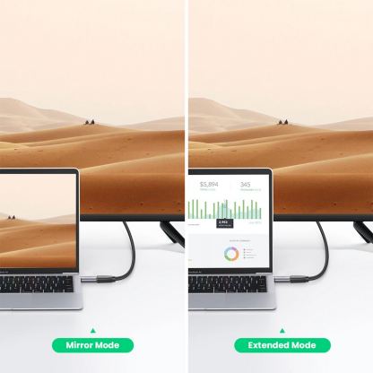 Ugreen US320 USB-C to HDMI Adapter 4K - USB-C адаптер за свързване от USB-C към HDMI (тъмносив)  3
