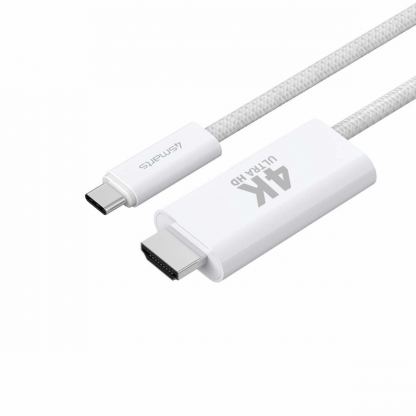 4smarts 4K 60Hz USB-C to HDMI PD Cable - кабел с поддръжка на 4K за свързване и PD зареждане от USB-C към HDMI (200 см) (бял) 3