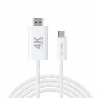 4smarts 4K 60Hz USB-C to HDMI Cable - кабел с поддръжка на 4K за свързване от USB-C към HDMI (200 см) (бял) 2