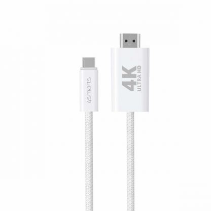 4smarts 4K 60Hz USB-C to HDMI Cable - кабел с поддръжка на 4K за свързване от USB-C към HDMI (200 см) (бял) 4