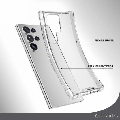 4smarts Hard Cover Ibiza - хибриден удароустойчив кейс за Samsung Galaxy S24 Ultra (прозрачен) 4