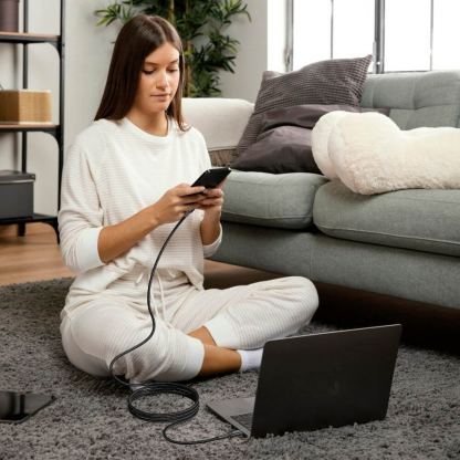 Tech-Protect Ultraboost Evo USB-C to USB-C Cable 100W - USB-C към USB-C кабел за устройства с USB-C порт (200 см) (черен) 6